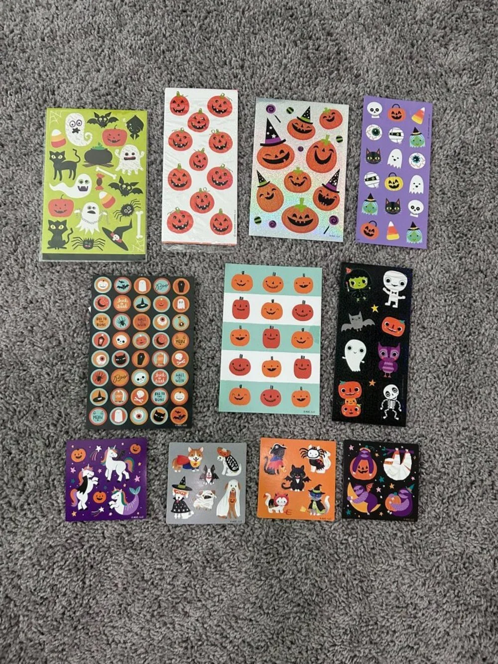 Assorted Halloween Sticker Sheet Lot